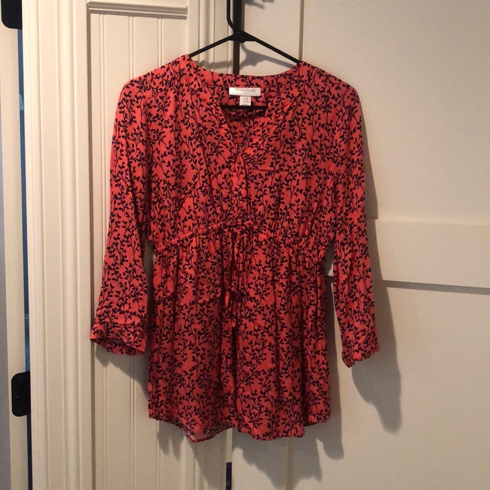 Coral Maternity Blouse